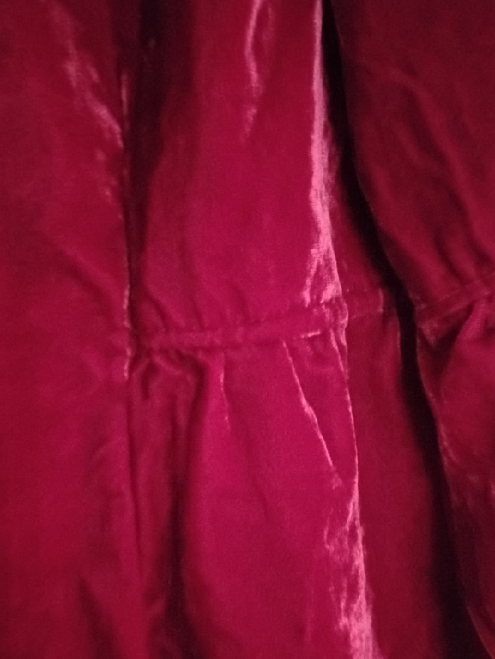NY Collection Red Velvet Button-Front Blazer - Picture 4 of 9